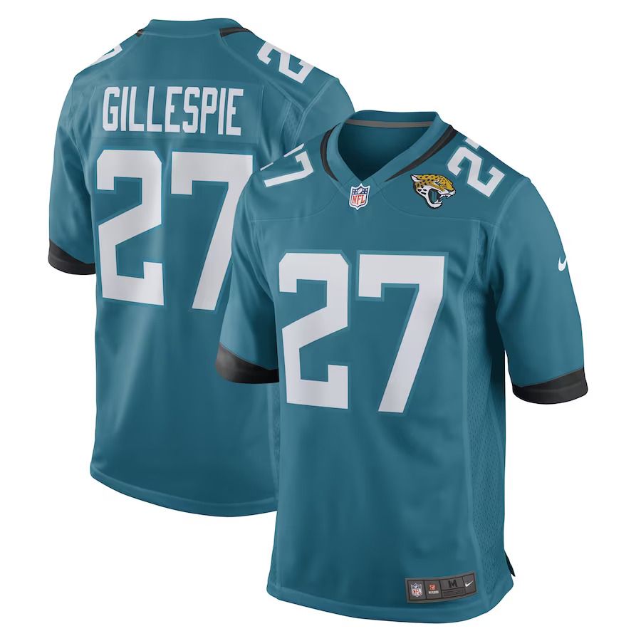 Men Jacksonville Jaguars #27 Tyree Gillespie Nike Teal Game Player NFL Jersey->jacksonville jaguars->NFL Jersey